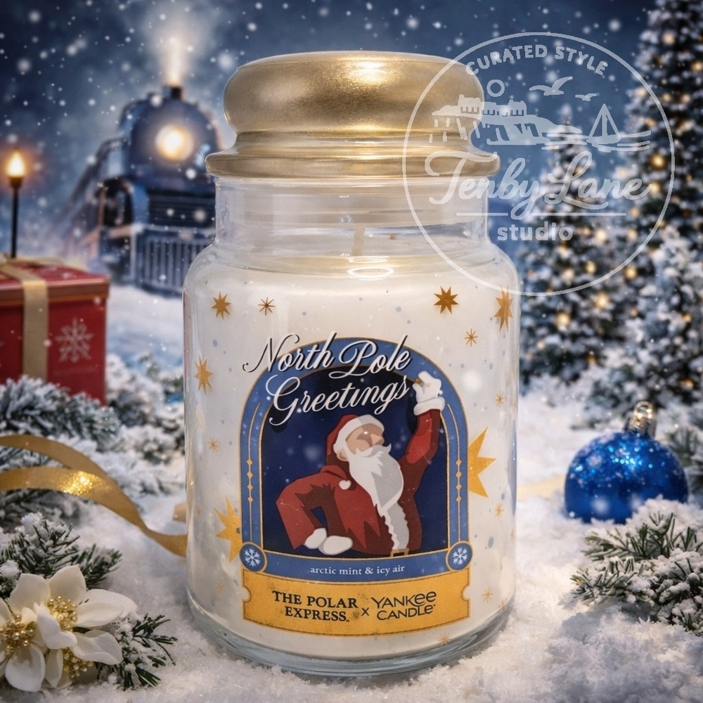 Yankee Candle North Pole Greetings The Polar Express 22oz Large Jar Mint Icy Air